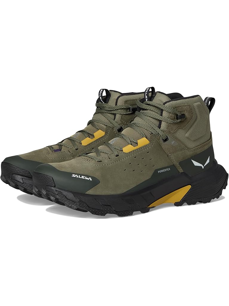 Olive SALEWA Pedroc 2 Leather Mid Ptx