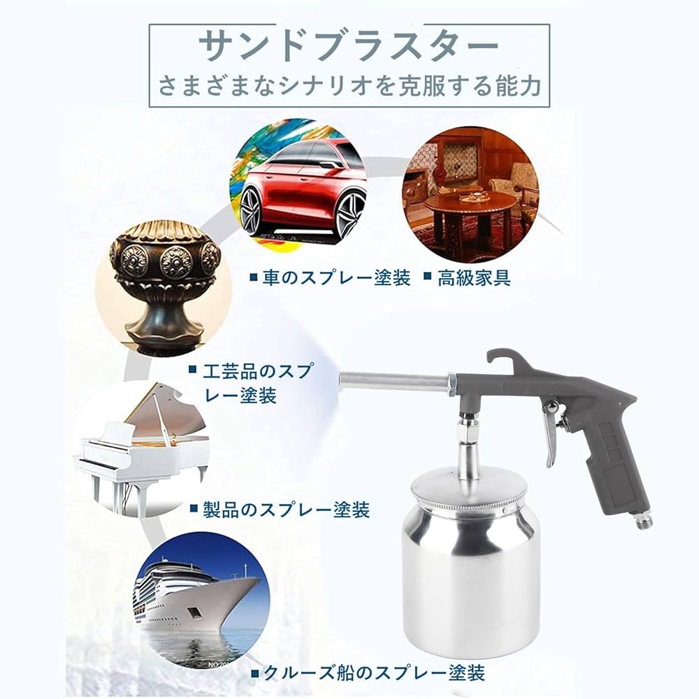 Amazon.co.jp: サンドブラスト サンドブラスター 下カップ式