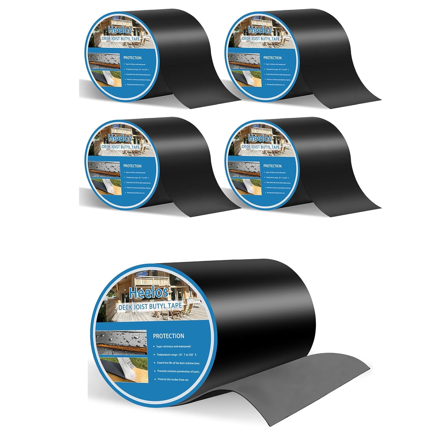 Joist Tape for Decking 6'×50' 1 Pack and 4'×50' 4 Pack