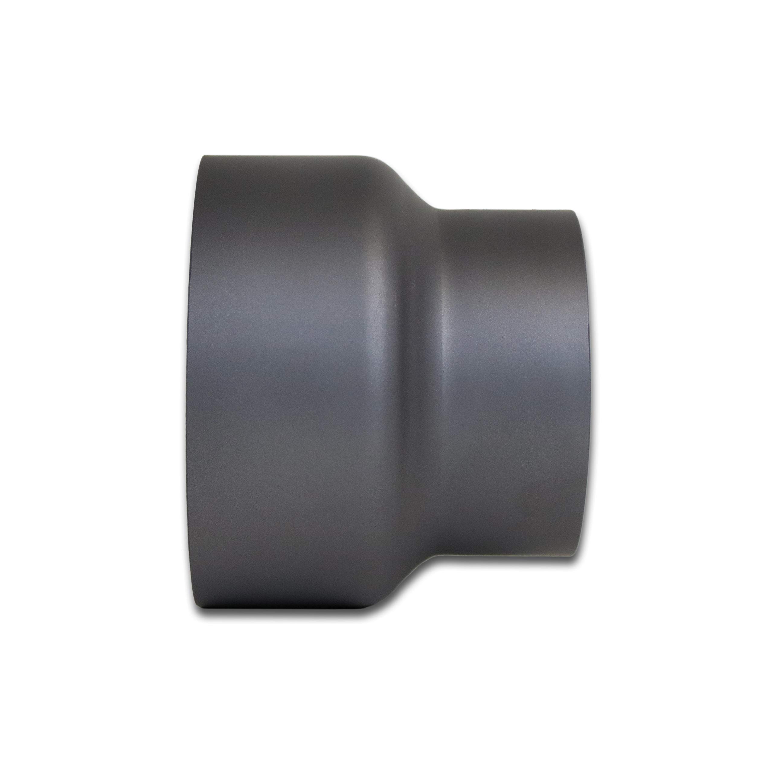 LANZZAS Riduzione del tubo della stufa da Ø 150 mm a Ø 120 mm – Colore: grigio ghisa – Riduzione del tubo del fumo