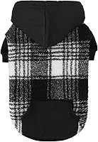 Vista 1 de PUPTECK Sudadera con capucha para perro, suéter cálido para perro, ropa de invierno, abrigos para clima frío, para perros pequeños, medianos y Negro