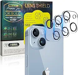 Pacote com 3 protetores de lente de câmera para iPhone 14/14 Plus