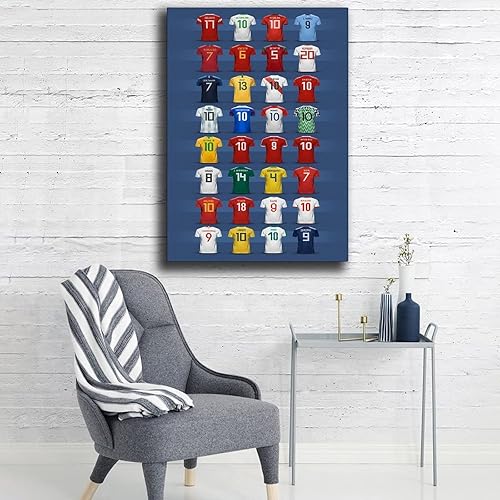 Miniatura 5 de ZVW Qatar - Póster de la Copa del Mundo 2022, pintura decorativa, lienzo, arte de pared, póster de sala de estar, dormitorio, pintura de 24 x 36