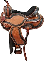 Vista 4 de Barrel Racing Western Horse Saddle Rodeo Pleasure Trail Cuero TACK 15 16 17 18