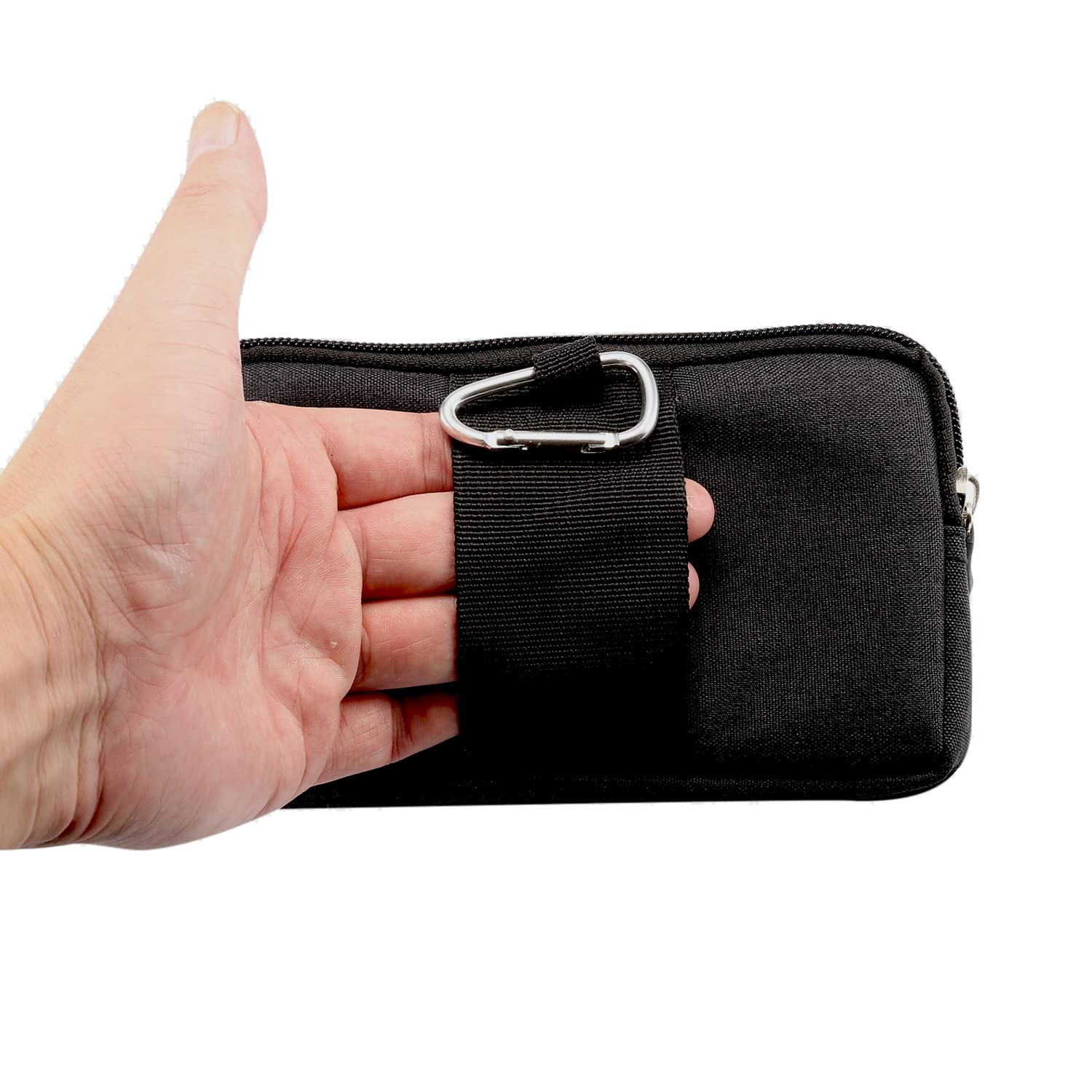 Heuptas voor heren, dubbellaagse mobiele telefoonriem, heuptassen, kleine nylon herentas
