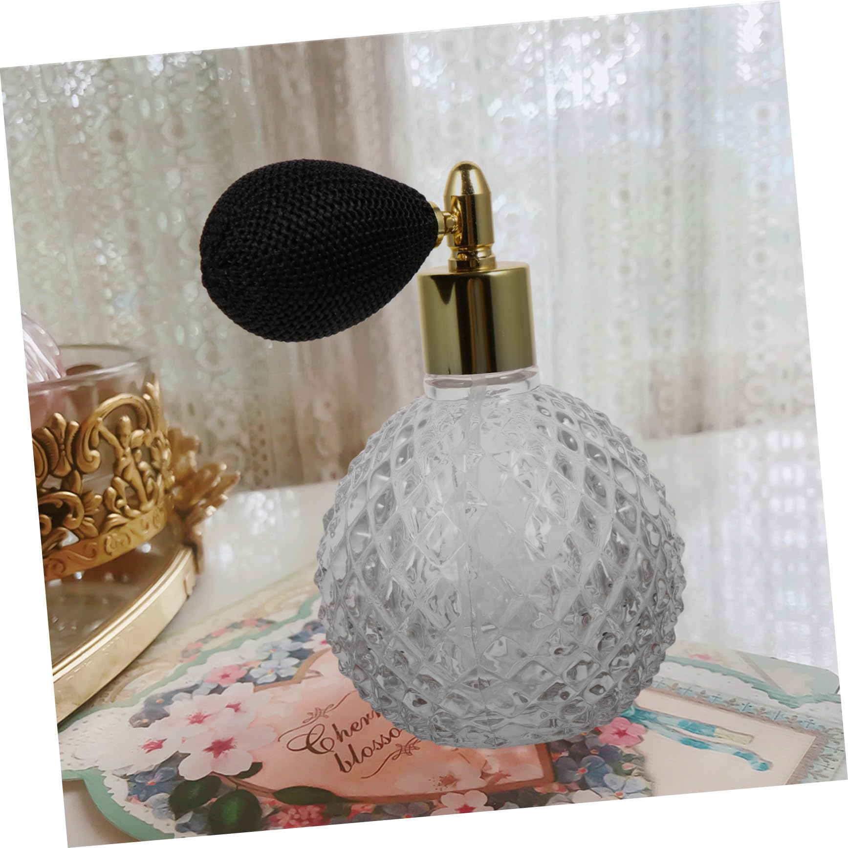 minkissy 2juegos Botella De Perfume Vintage Rellenable De Atomizador De Vidrio Para Viajes y Uso Diario Accesorio Práctico y Elegante Para Cosméticos y Fragancias