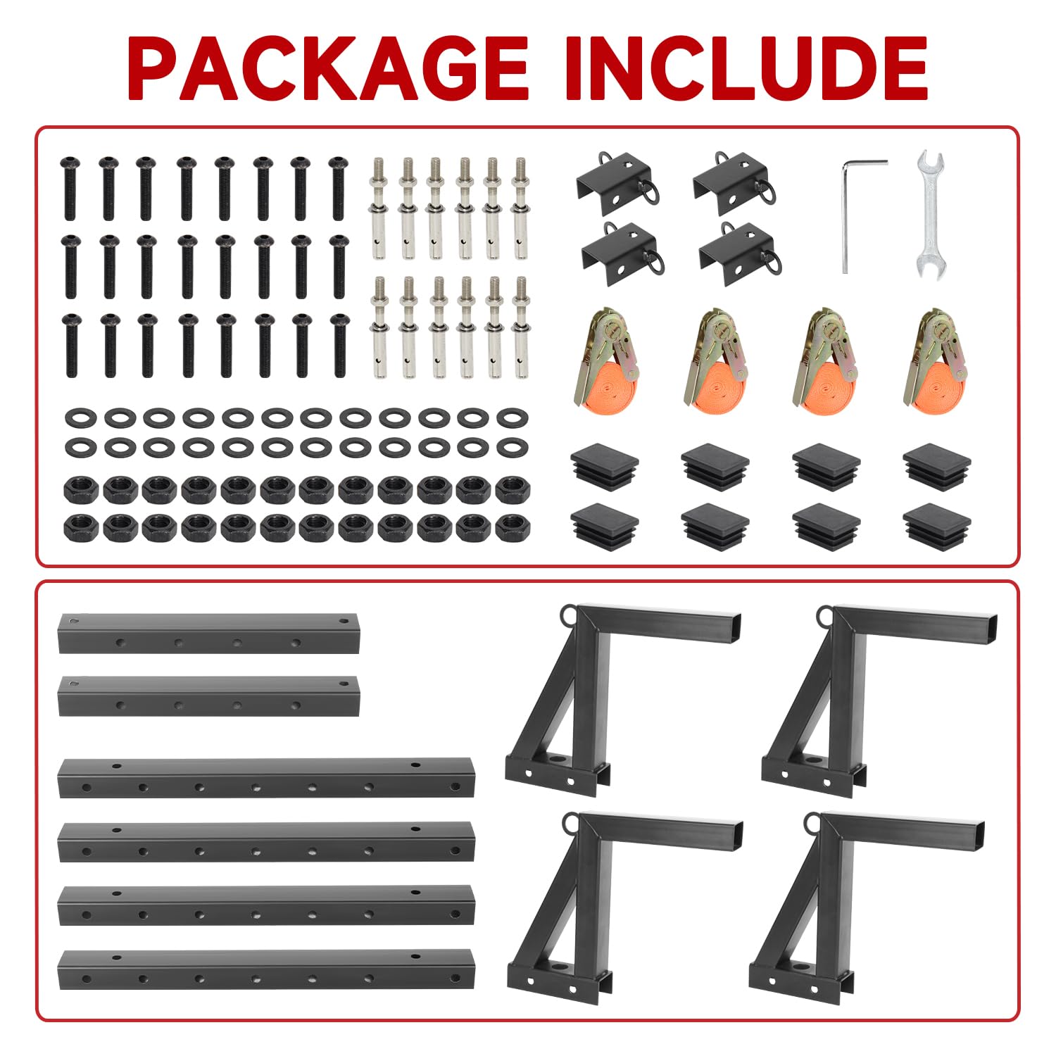 300 Lb Capacity Trailer Racks ROADGIVE Adjustable Trailer Ladder Rack ...