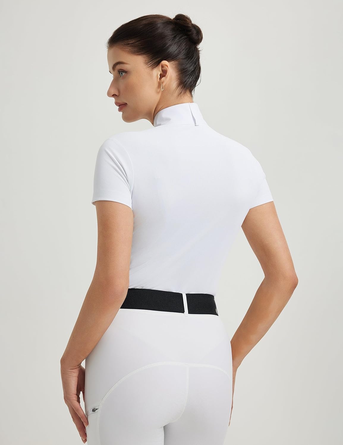 FitsT4 Sports Womens Short Sleeve Equestrian Show Shirts UPF50 Horse Riding Performance Shirt Rider Top - Image 2