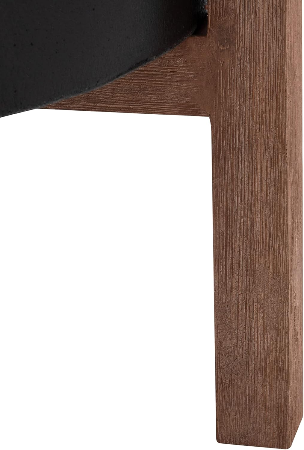 SAFAVIEH Outdoor Collection Loflen Natural/Black Concrete Planter