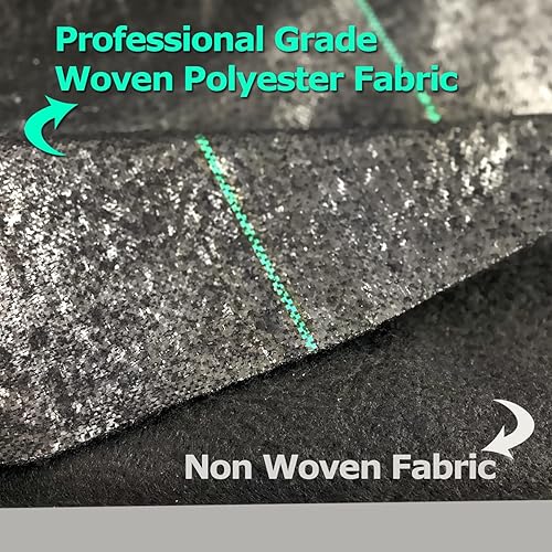 Miniatura 3 de Ashman - Tapete de tela para bloquear malas hierbas, 4 x 50 pies, protección resistente contra malas hierbas para jardines y paisajismo