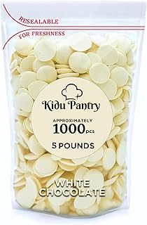 Kidu Pantry Melting Chocolate Wafers Bulk In Resealable Bag (White, 5 Pound)