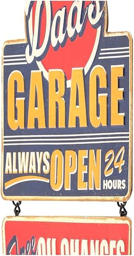 Miniatura 4 de Letrero de metal vinculado y grabado en relieve de Dad's Garage  Letrero de garaje vintage para papá  Gran idea de regalo