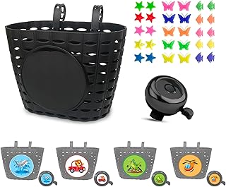 Noviko Bicycle Basket Boys Bike Basket Toddler Bike Baskets Front Handlebar