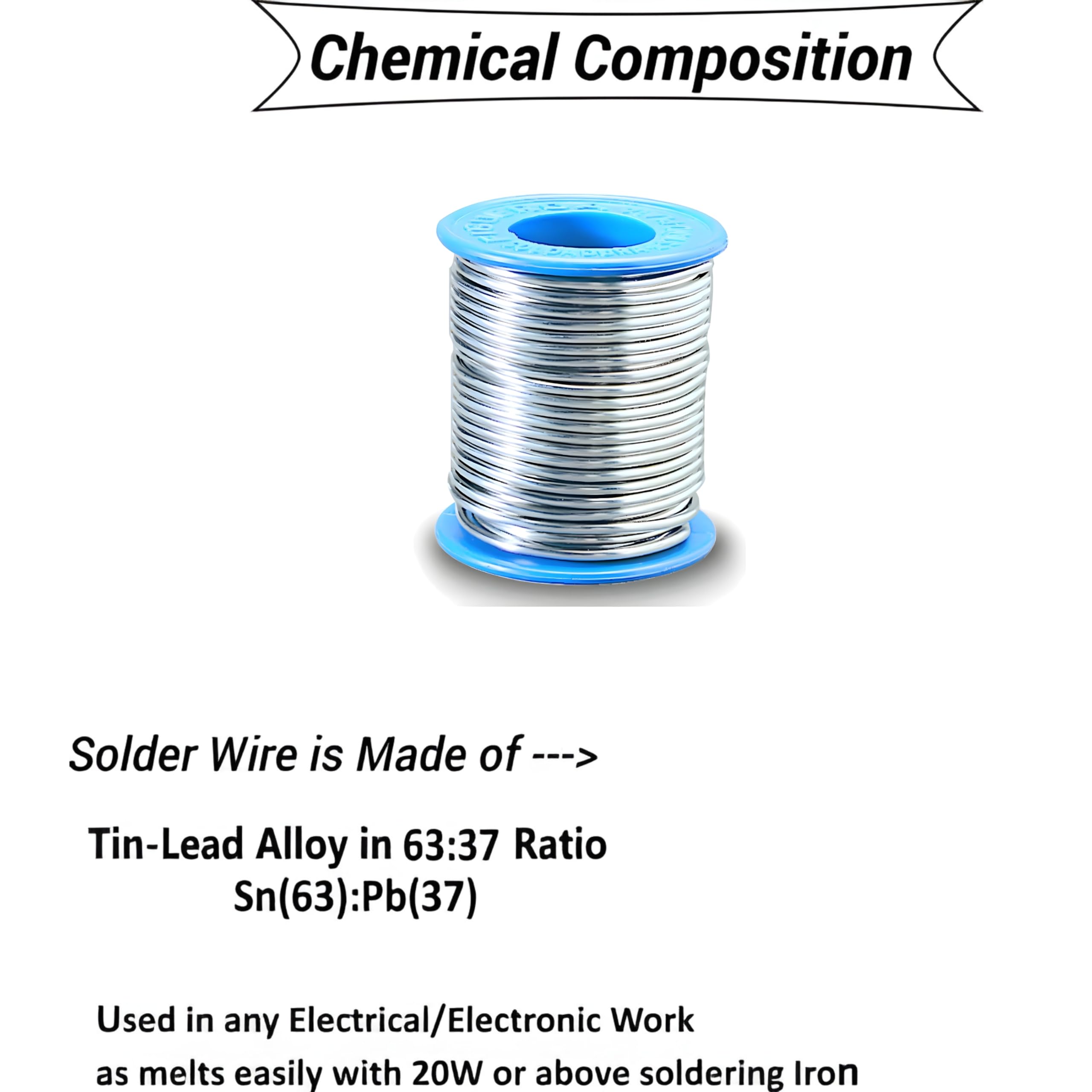60/40 Tin Lead Rosin Core Solder Wire for Electrical Soldering (Pack of 2) 2