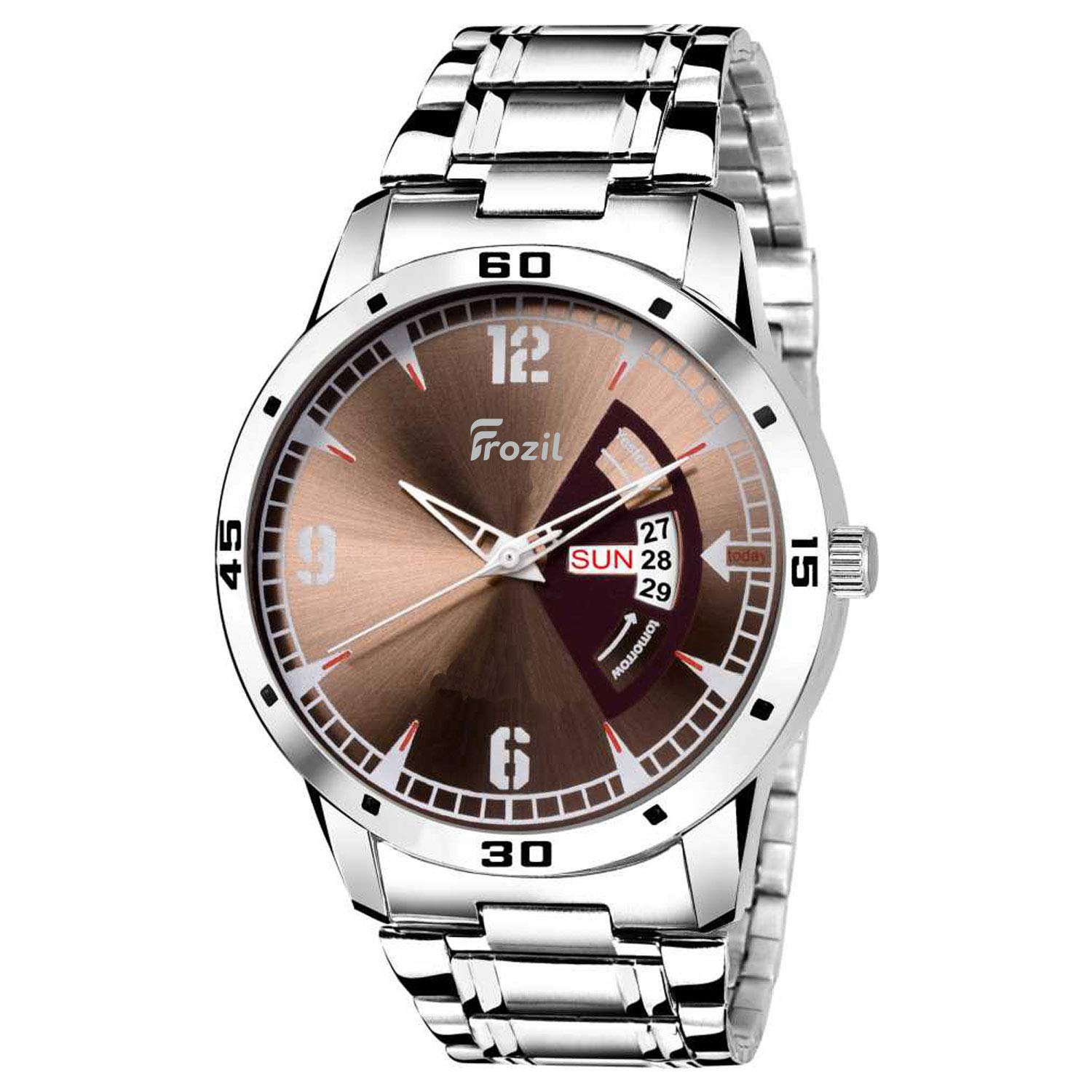 FROZIL Analogue Brown Day Date Dial Casual Wear Mens Watch(EG-M-120) (B085G1ZTM3) Amazon Price History, Amazon Price Tracker
