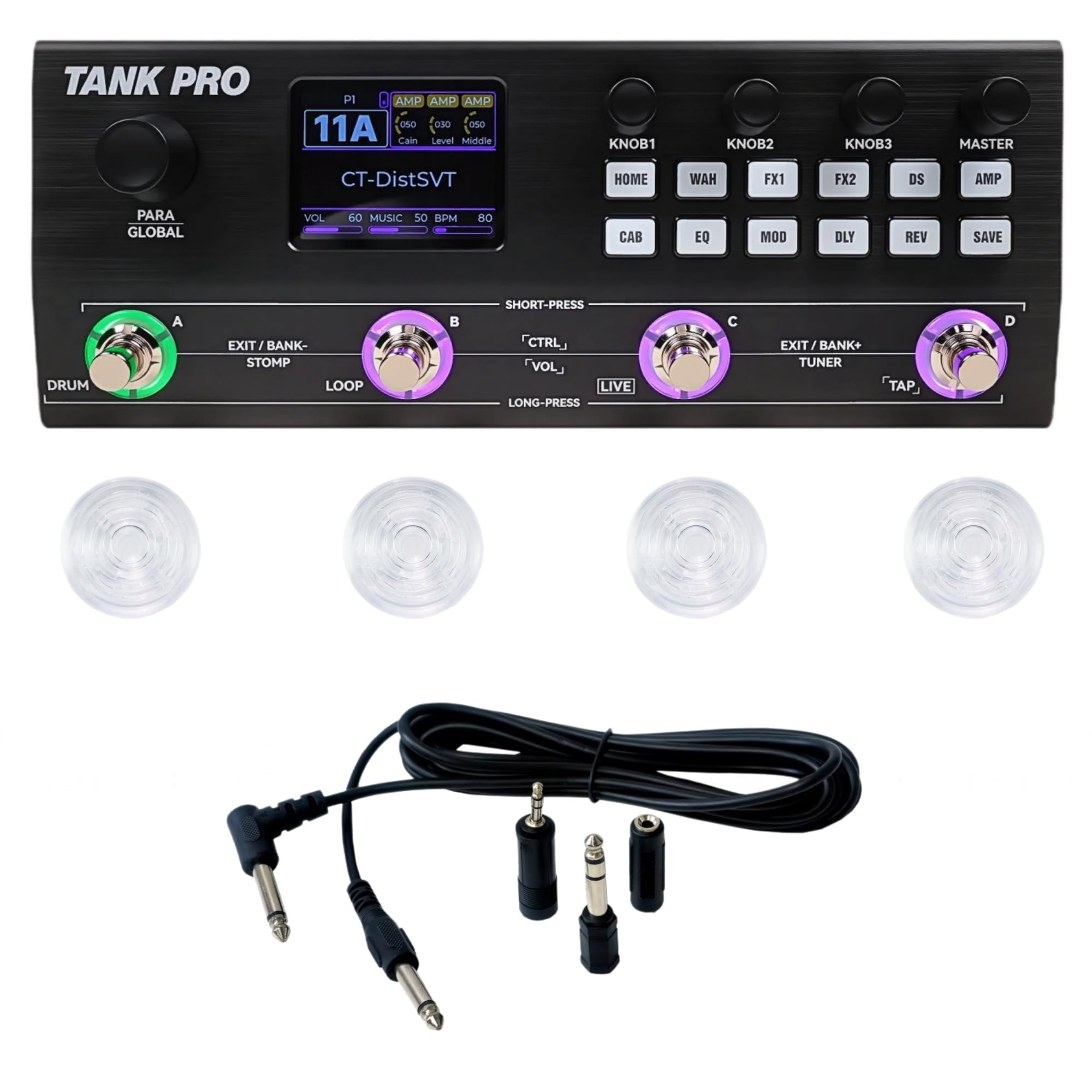 TANK PRO マルチエフェクター　M-VAVE Amazon.com: M-VAVE TANK-PRO Multi Effects Guitar Pedal, Multi