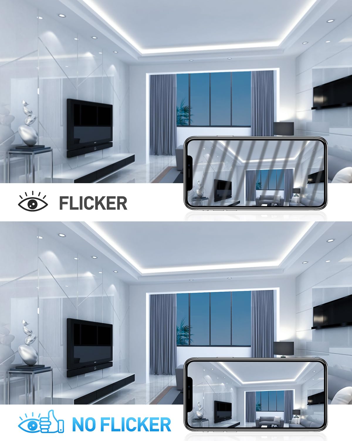 Cnkeeo GU10 LED Bombilla Potentisima, Bombilla 8W Caliente Blanco 6000K, Ángulo de haz de 120°, Bombillas Led de Pack de 10, Blanco Frío