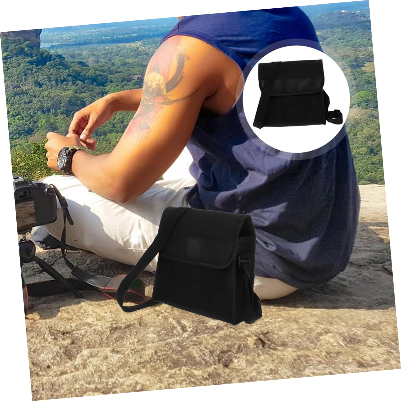 Borsa per Telescopio Zaino Nero 2 Pezzi Antiurto Oxford | Epe Foam, Accesso Rapido, per Telescopio e Binocoli, Adatta a Fotografia e Bird Watching