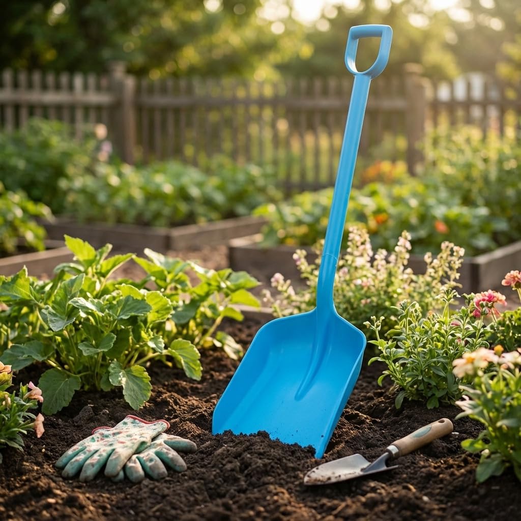 Suinga Pala de Jardin con Mango de Plastico Ergonomico, 93x24 cm - Pala para Jardin – Herramienta para Jardineria