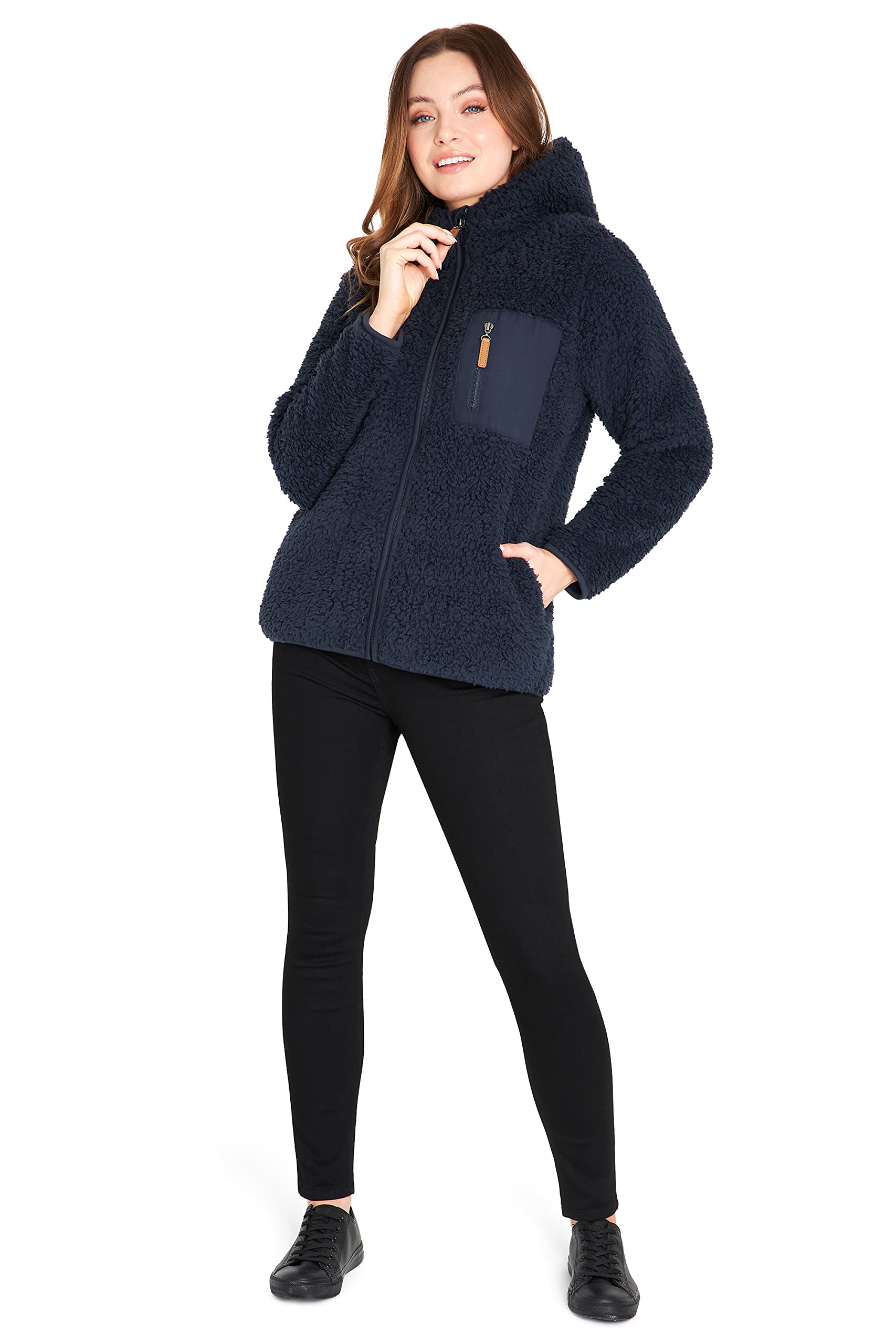 CityComfort Felpa Donna - Felpa Pelosa in Pile Sherpa S-XL