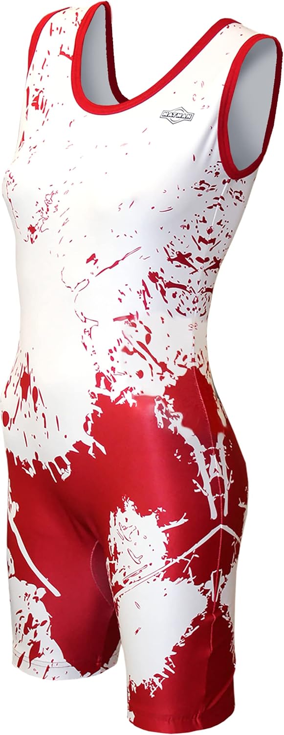 Matman USA The Splatter Women's & Girl's Wrestling - Weightlifting - Exercise Singlet - Made in the U.S.A.
