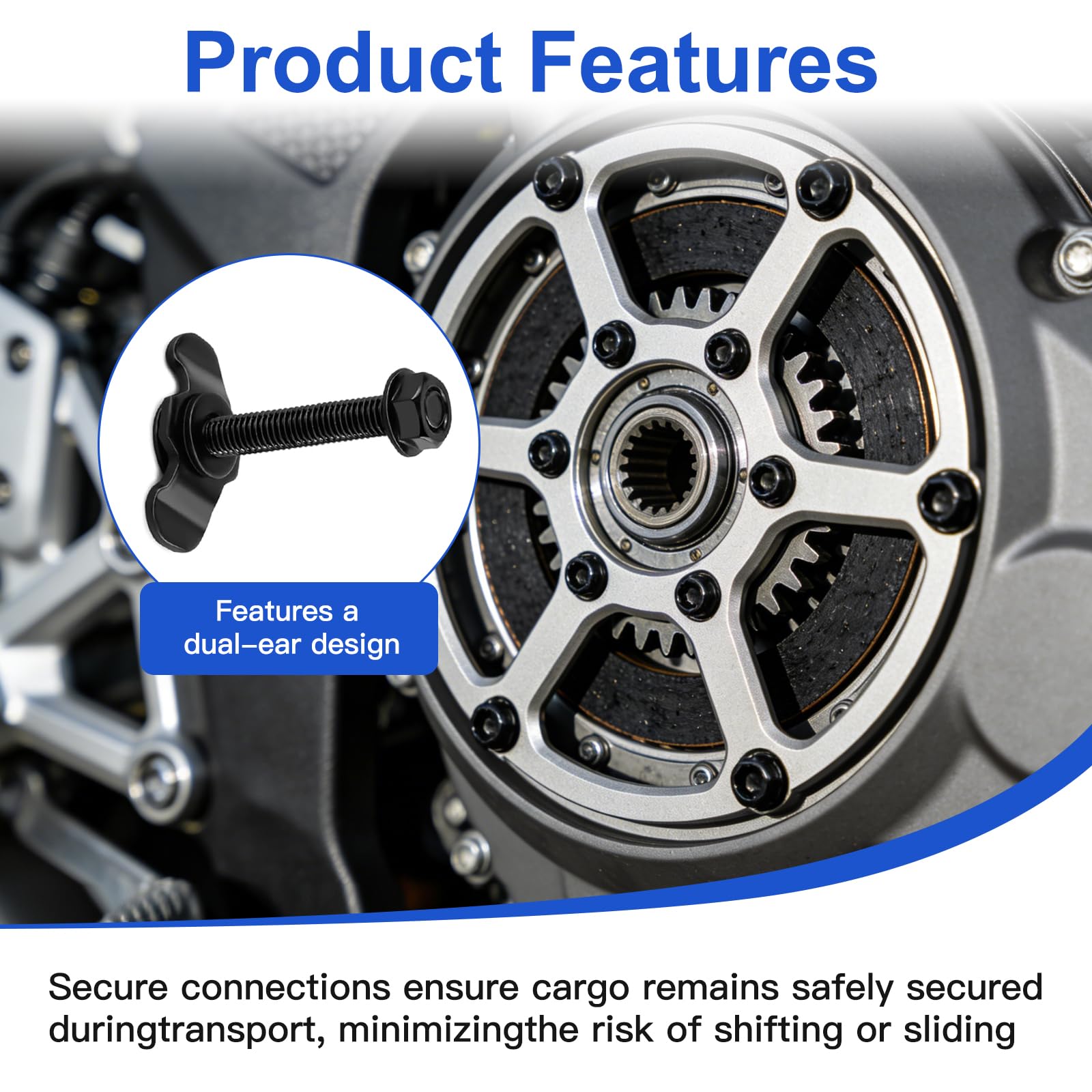 10 Stück Schraubfitting für Airlineschiene M8x60 Airline Fitting für Zurrschienen, Schraubfitting Set Single Endbeschlag zur Ladungsicherung für Wohnwagen,Transporter und Anhänger