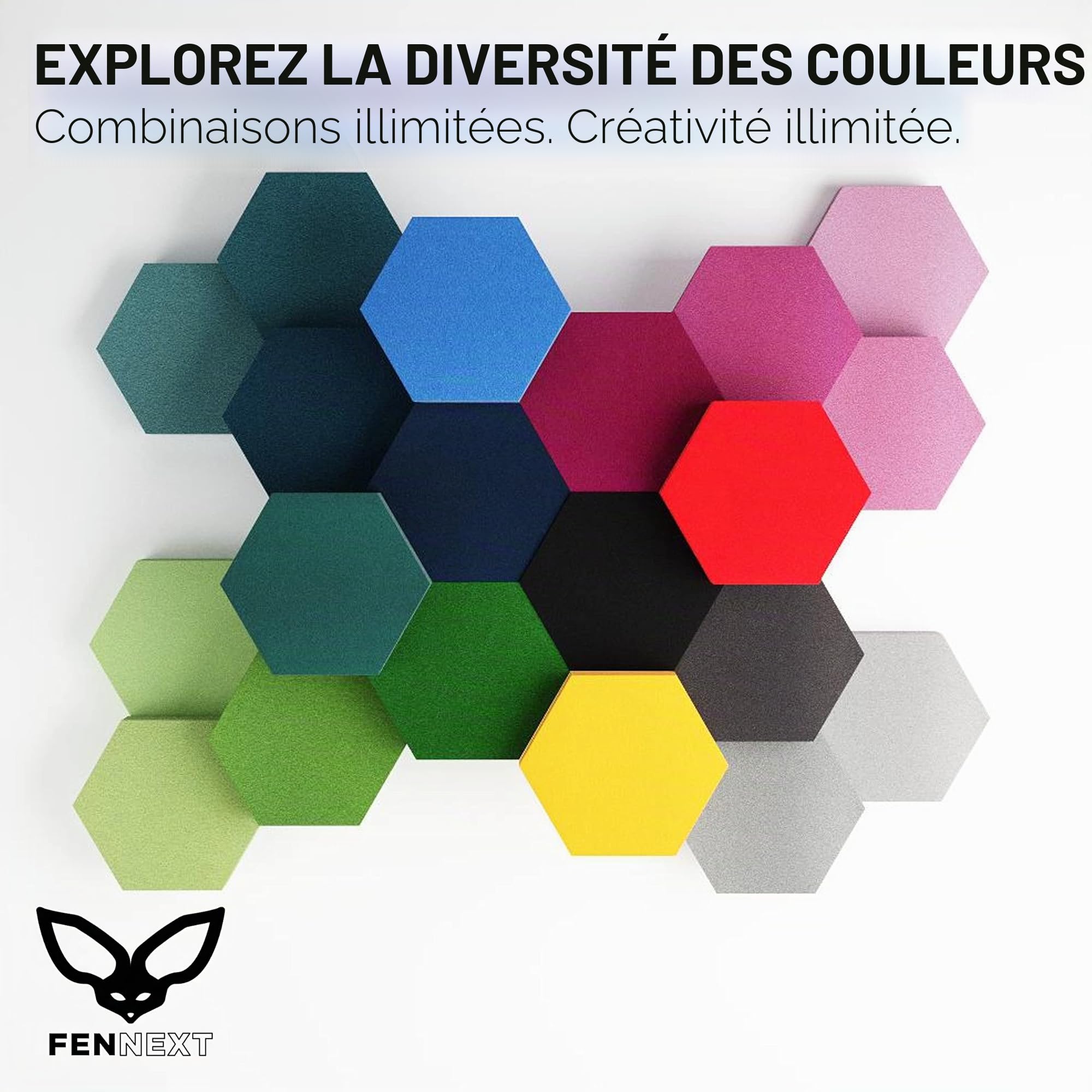 Velvet Mousse Acoustique - Panneaux décoratifs de Mousse anti réverbération pour jeux, studio YouTube, bureau - 8x 3D Panneaux muraux STONY SHADES