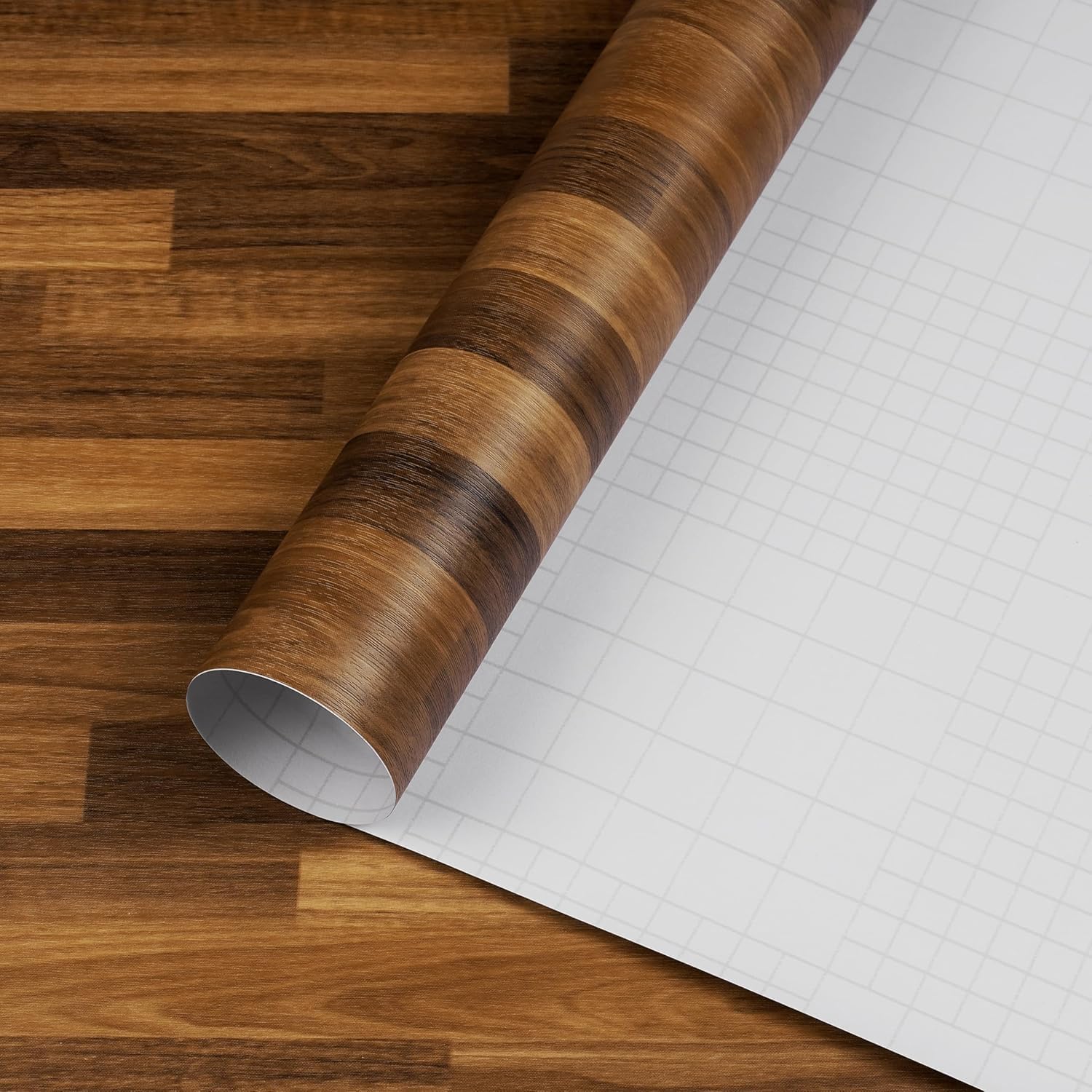 WALLMATE™ Self Adhesive Vinyl Wood Grain Wallpaper for Furniture Vinyl Stickers Wooden Door Desktop Wall Papers Kitchen Wallpaper (12 x 48 Inch, Shape Pattern)