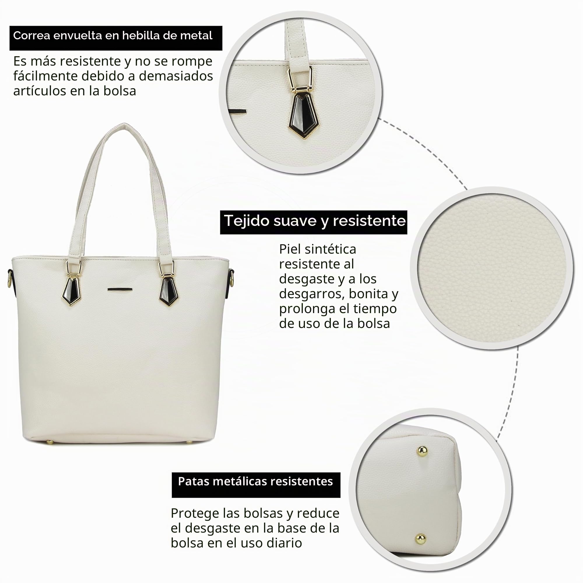 2E-youth Purses and Handbags Set, Tote Bag Bandolera Bolso Mujer, Large