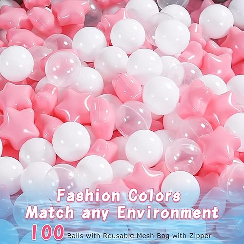 Miniatura 8 de Pelotas de plástico suave, 100 bolas de juguete de plástico para niños, regalo ideal para cumpleaños de bebé pequeño, Navidad, tienda de campaña de