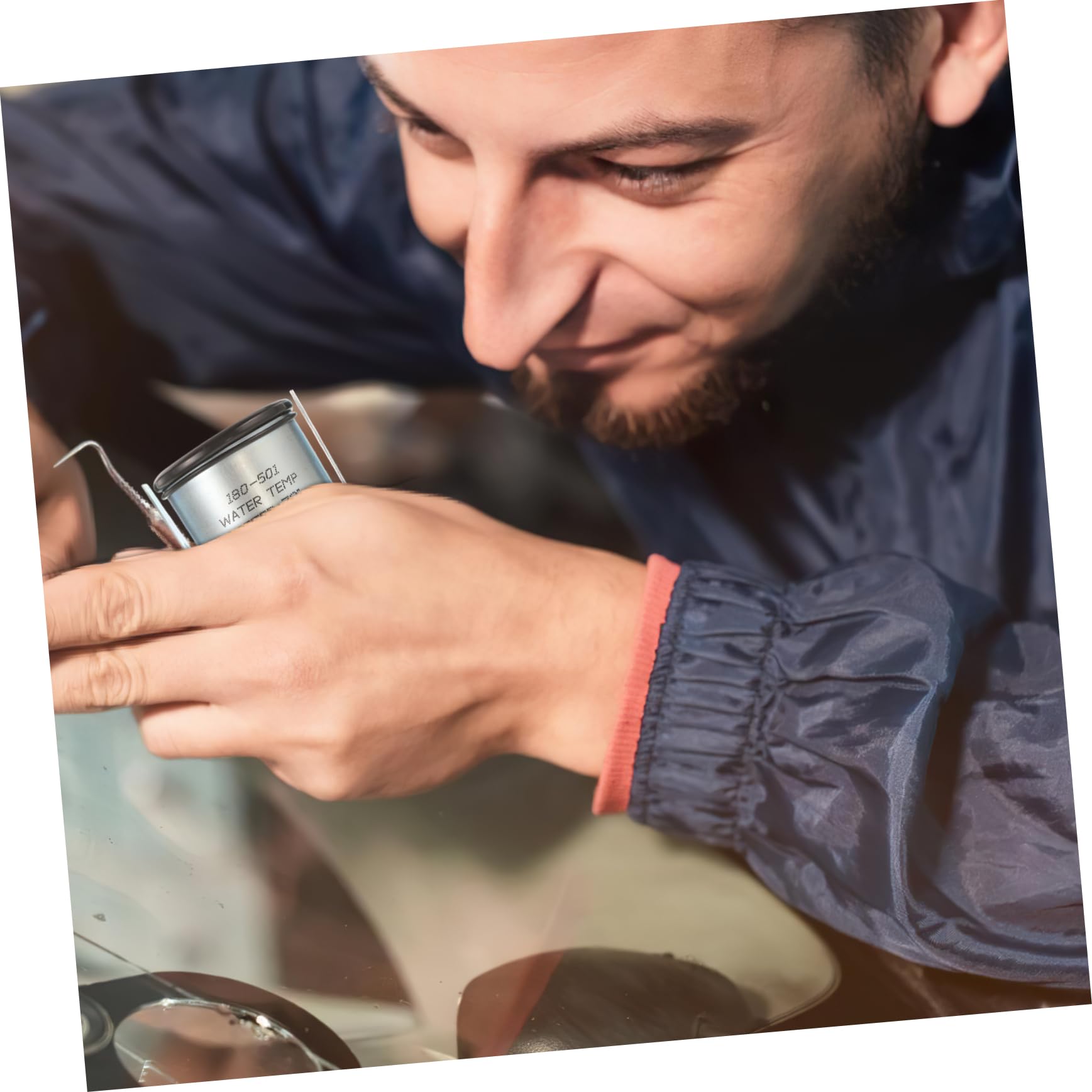 Termometro Meccanico Acqua 52mm con Sensore Doppia Scala per Veicoli, Strumento Abs e Metallo, Facile Installazione per Utilizzo Fai-da-te in Auto