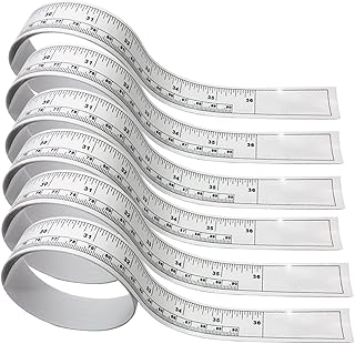 Self-Adhesive Tape Measure Sticky Measuring Tape Workbench Ruler Adhesive Table Sticky Measuring Tape Ruler for Work Woodworking, Saw, Drafting Table (36 Inch,6 Pieces)