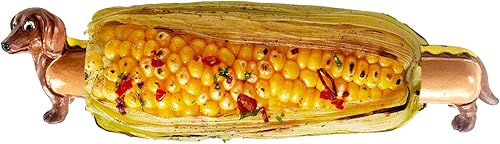 Miniatura 3 de Soportes para Maíz Outset, Diseño de Dachshund, Juego de 4 Mangos de Maíz para Perro