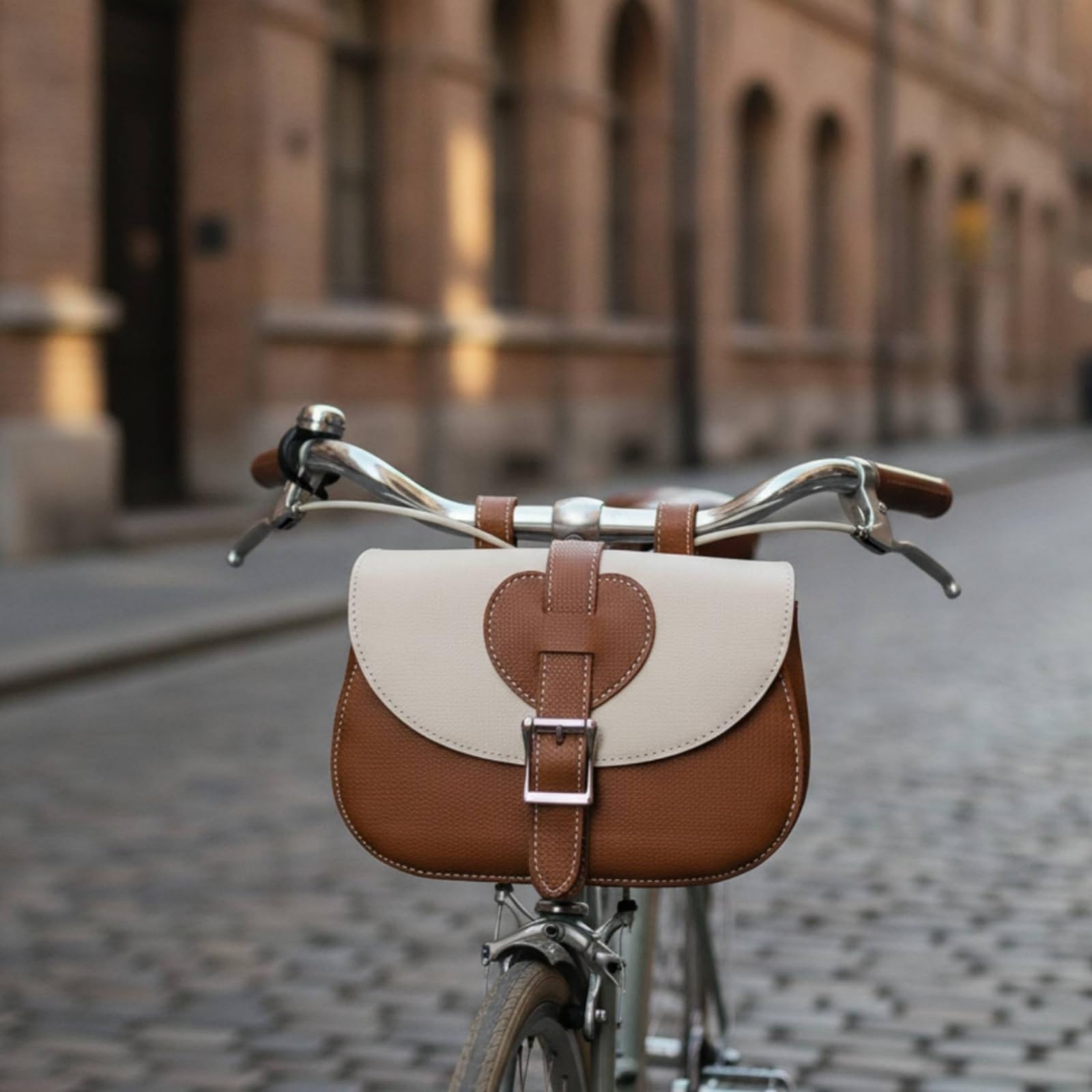 Sacoche Avant pour Vélo Rétro | Fermeture par Boucle Métallique, Compact, Sacoche pour Vélo Pliant, Cyclisme Urbain, déplacement quotidien à vélo