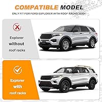 Snailfly Lockable Crossbars for 2020-2026 Ford Explorer - Adjustable Black Roof Racks, 220LBS Capacity, Anti-Rust Aluminum