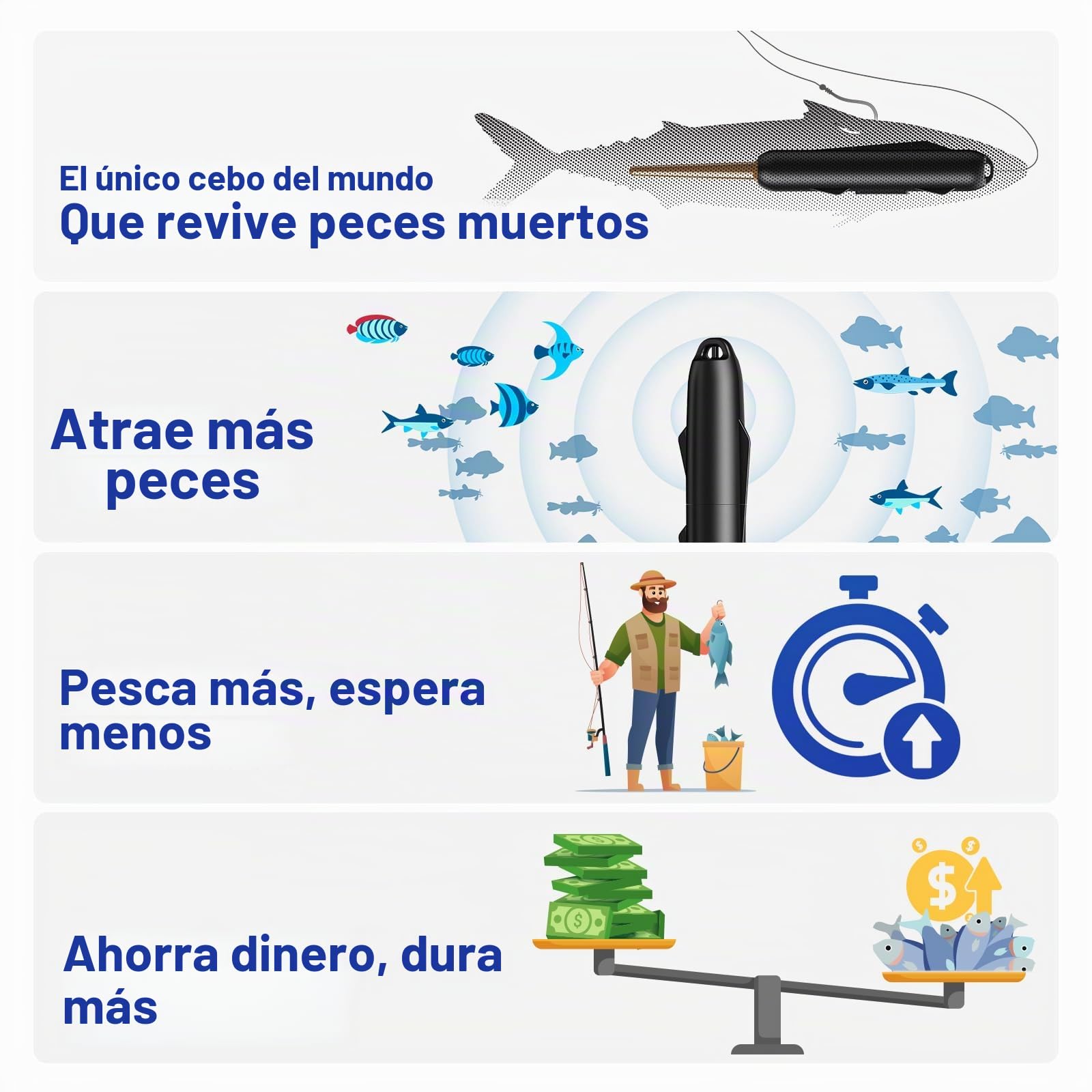 KANAMA Smart Bait Mini – Señuelo Robótico Electrónico Recargable, Nado Automático, Reactivación de Carnada Muerta, Acción Realista, Atún, Lubina, Lucio, Bagre Y Más, Agua Dulce Y Salada