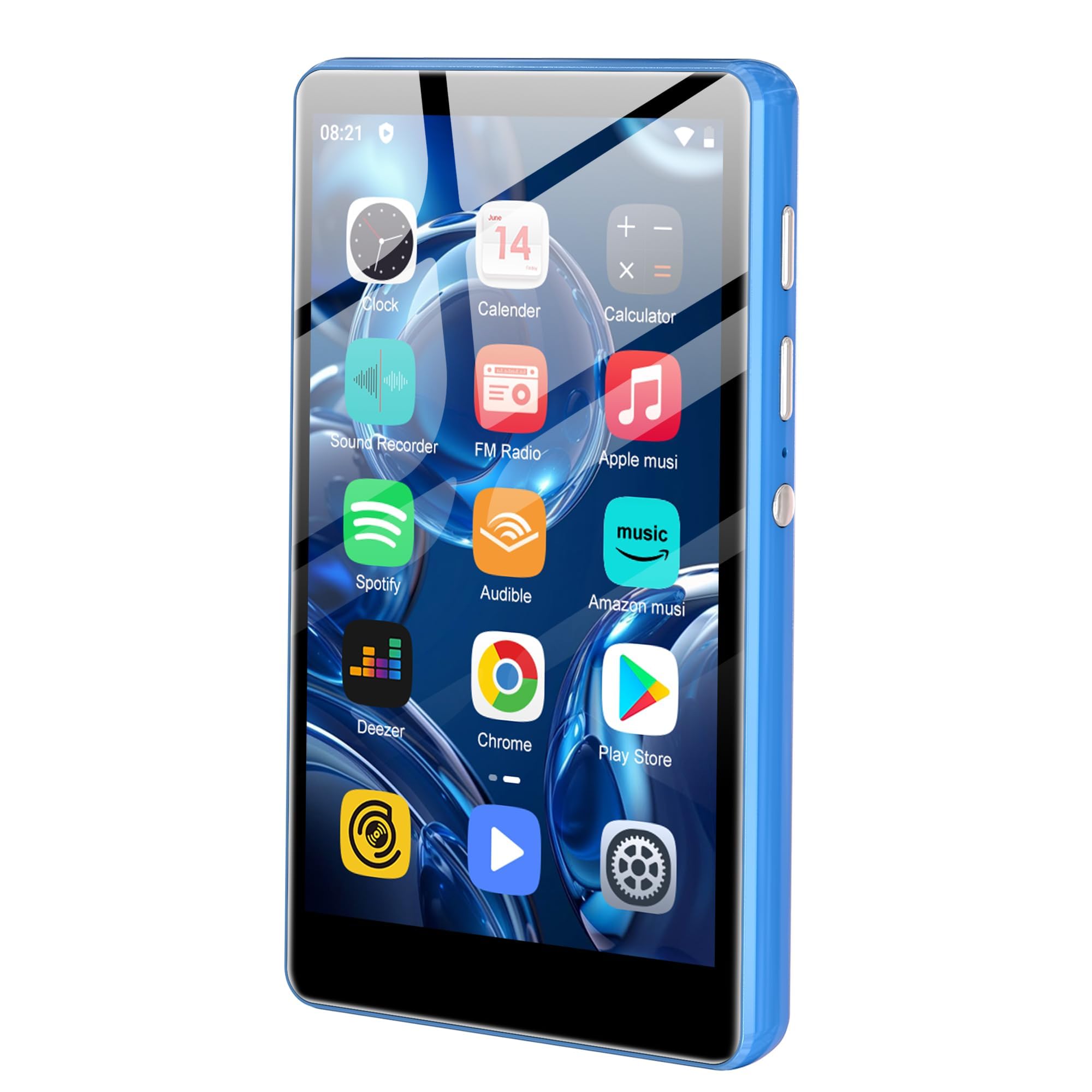 MP3 Player with Bluetooth and WiFi - SWOFY M503Pro 16GB Music Player with Spotify,Pandora,Amazon Music, 4.0-inch Touch Screen Android MP4 MP3 Player for Kids with Audible,Spotify Kids,FM Radio Blue-image-35