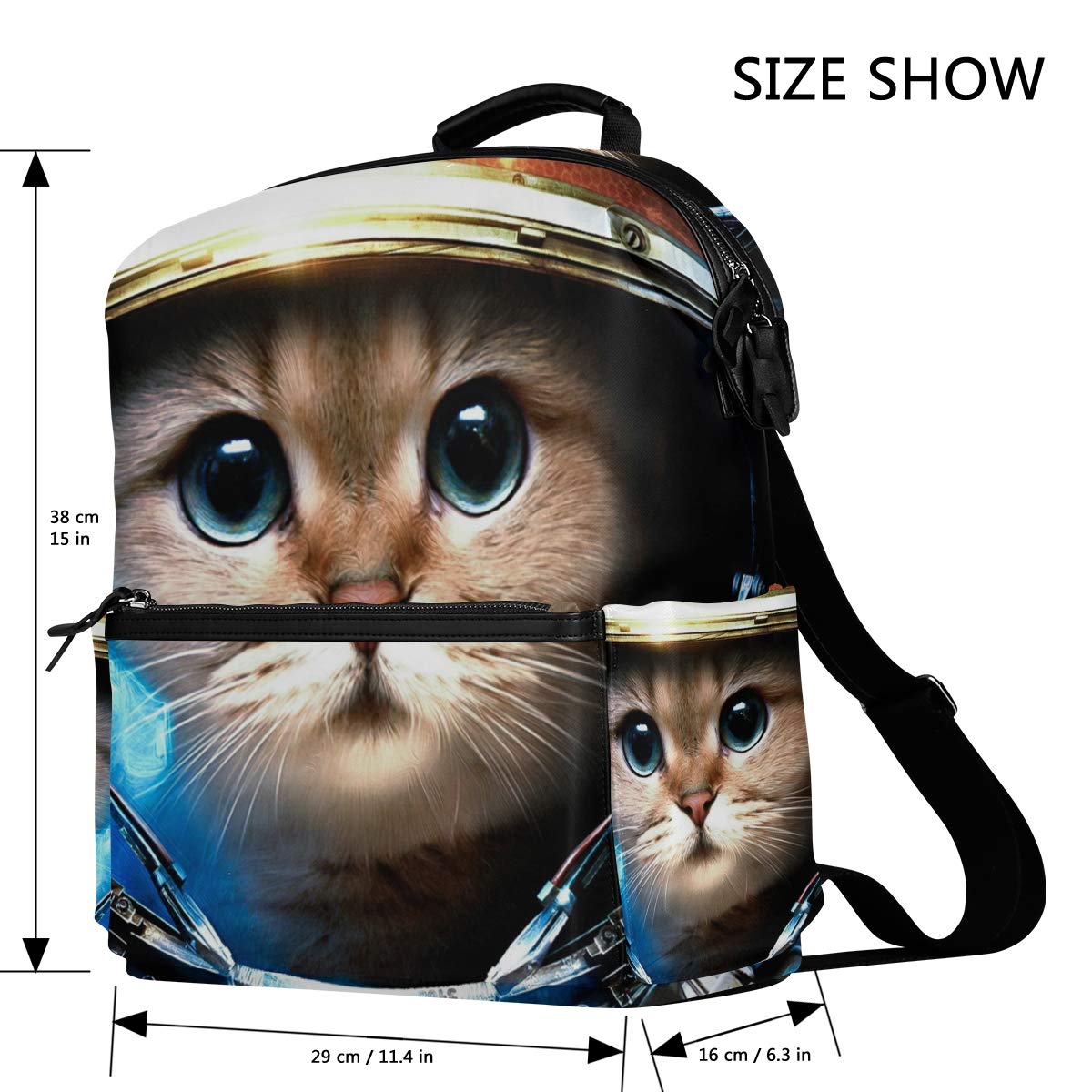 MONTOJ Space Cat Mochila de viaje Campus Mochila