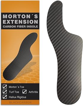 Mortons Extension Orthotic,Carbon Fiber Insole,Rigid Foot Support Insert for Mortons Toe,Turf Toe,Hallux Rigidus,Arthritis,1 piece 27.5cmMen Size 11/Women 12