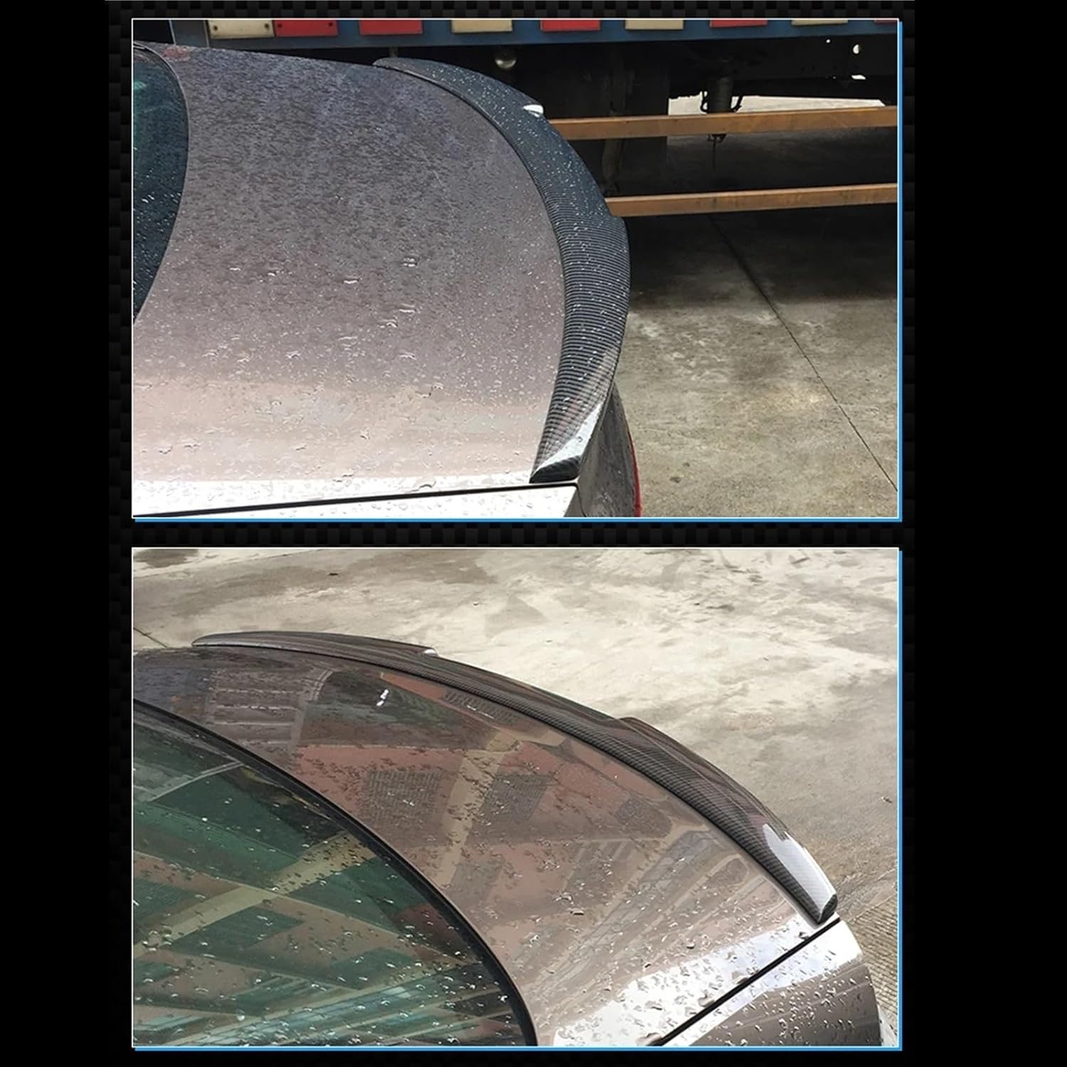 Automobile Dry Carbon Fiber Car Styling Boot Lid Lip Decktails Body Kits Rear Trunk Spoiler Wings Compatible for A4 B8 Sedan 4Doors 2009-2012