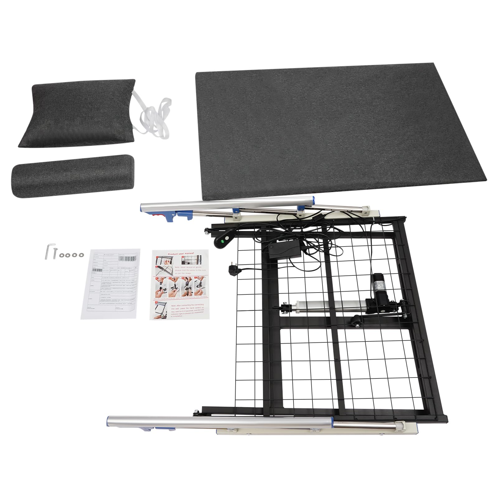 120 x 73 cm (largo x alto x alto), respaldo eléctrico para cama con cable de alimentación de 2,5 m, respaldo de cama elevador con acolchado suave, reposapiés y mando a distancia, respaldo de cama en