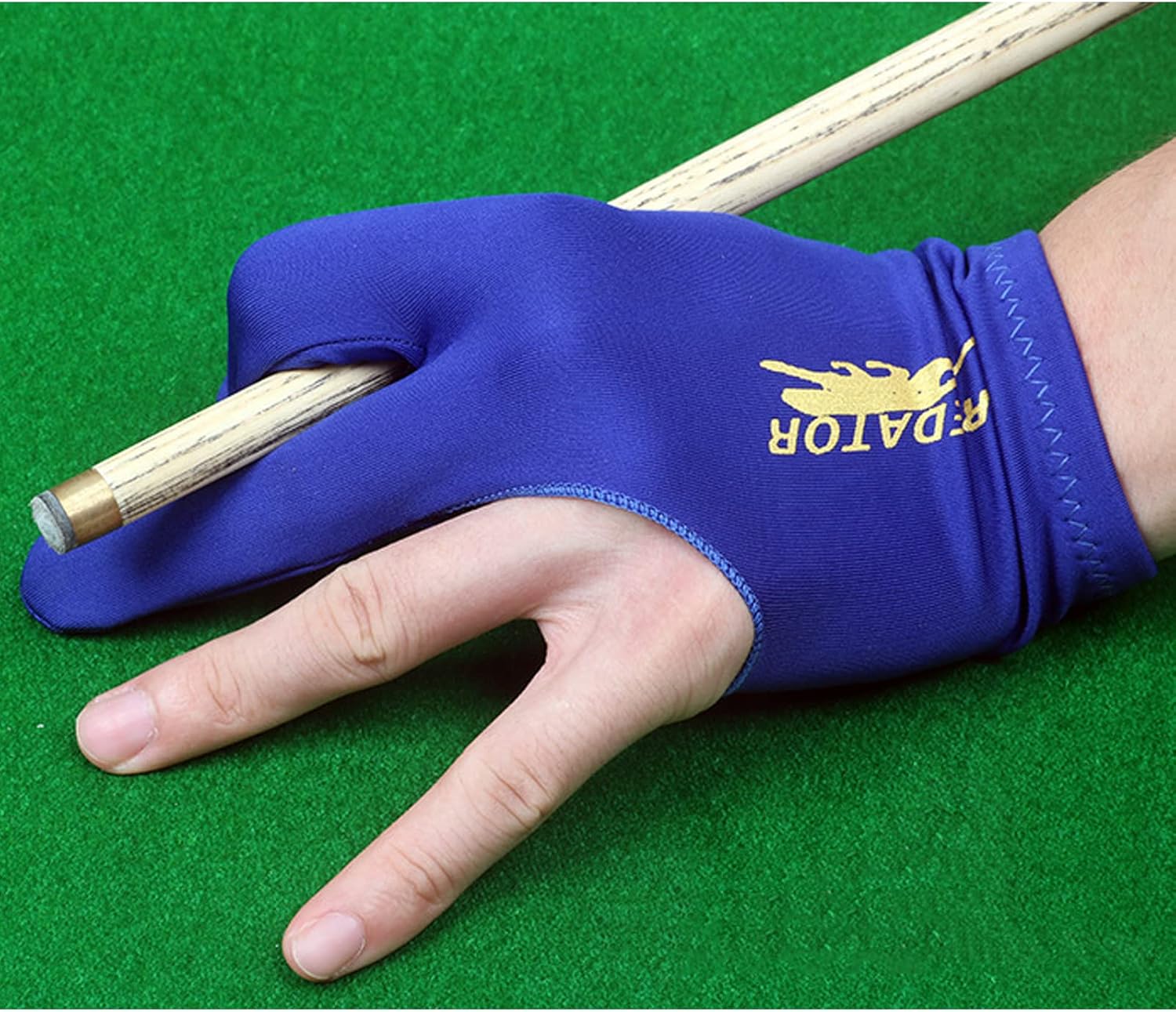 Billiard Gloves Three-Finger Billiard Gloves 3 Pack Men and Women Left and Right Black Billiard Gloves Snooker Cue Shooter Pool Gloves Left Hand Three Finger Glove (Blue)