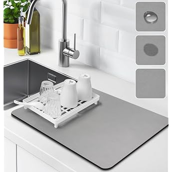 Absorbent Drying Mat, Quick-Drying Drying Mat, Dish Drying Mat, Tableware Drying Mat, Coffee Machine Mat, Coffee Mat, Drying 