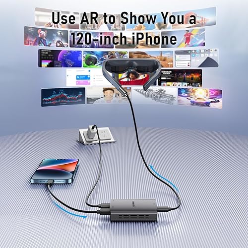 Miniatura 3 de Lemorele Adaptador para convertidor de video i-Phone Lightning a USB C, adaptador de lentes AR compatible con RayNeo, XREAL Air, Rokid Air Max, TCL