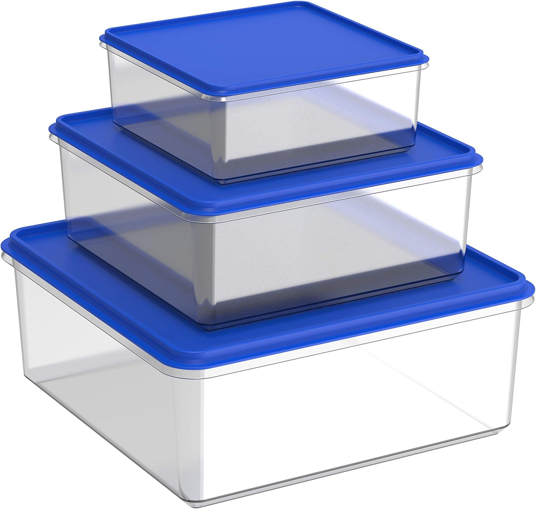 Food Storage Pack Of 6, 8, 10L Containers, Blue