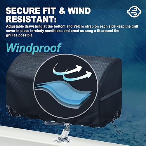 Miniatura 4 de Funda impermeable para parrilla de barbacoa de barco, 23 x 15 x 15 pulgadas, para parrilla de gas Magma ChefsMate, parrilla Magma Cabo, parrilla