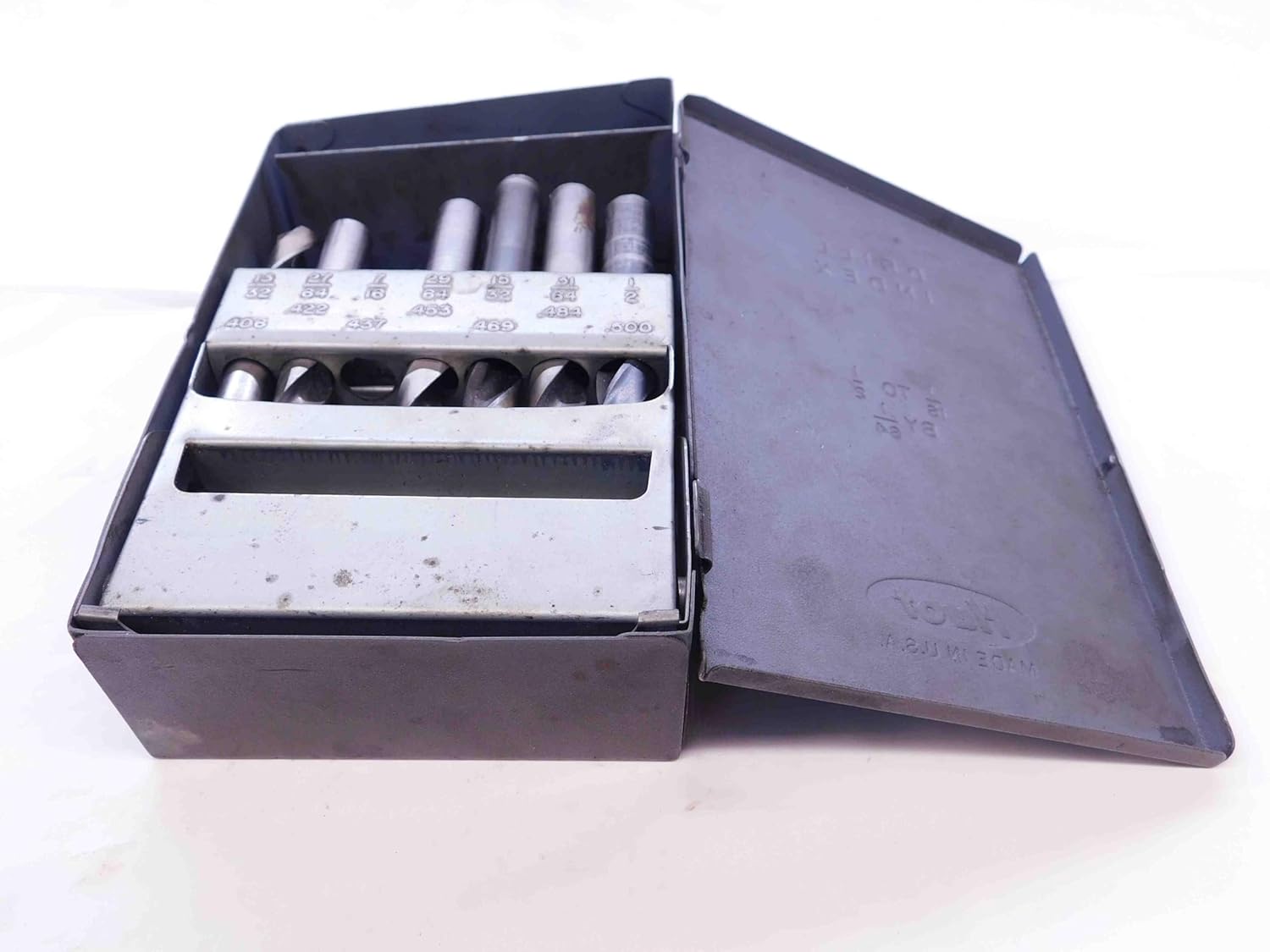 Huot HSS Twist Drill BIT Index FRACTIONAL Sizes 1/16-1/2 by 1/64 Some Missing - NS2692LVR