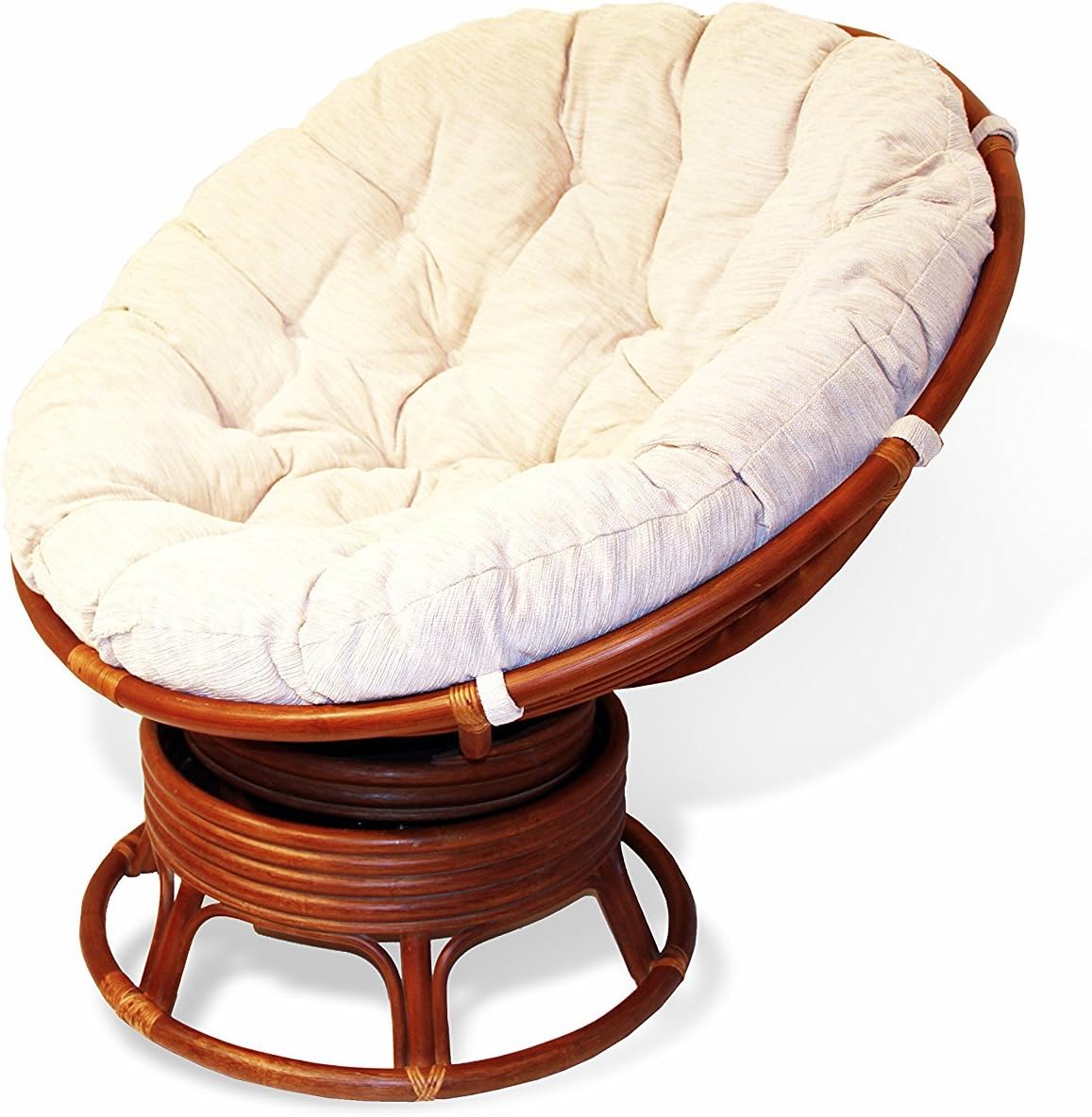 Amazoncom Papasan Swivel Chair Natural Rattan Extremely Comfy Eco Handmade W Cream Cushions Amazoncom Papasan Swivel Chair Natural Rattan Extremely Comfy Eco Handmade W Cream Cushions