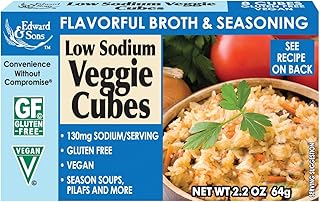 Edward & Sons Bouillon Cubes Low Sodium Veggie, 26.4 Ounce (Pack of 12)