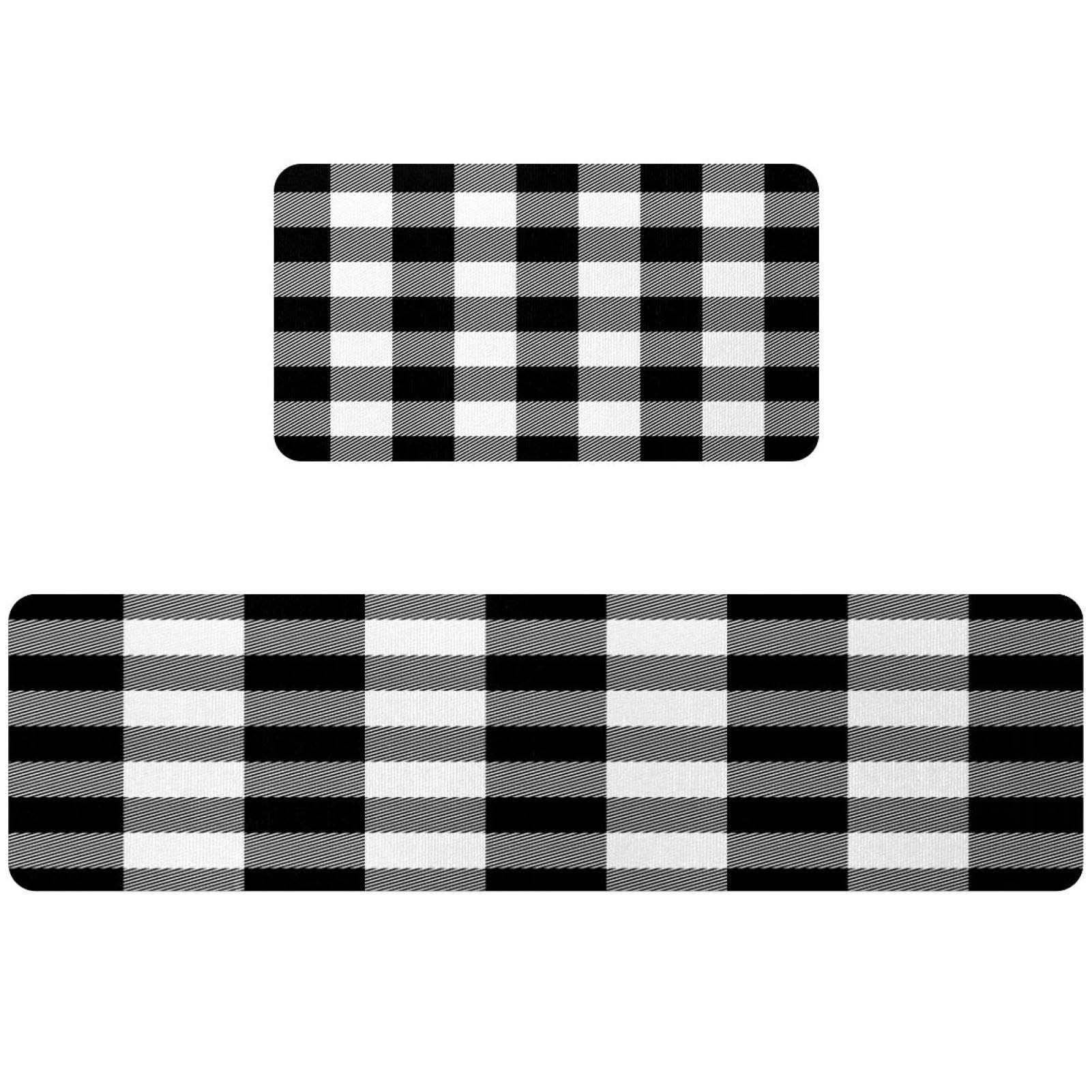 Tapis de cuisine antidérapants contre les glissades lot de 2 lavables carrés
